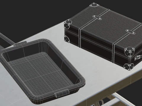 Airport Table Props 3D Model