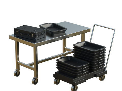 Airport Table Props Modelo 3D