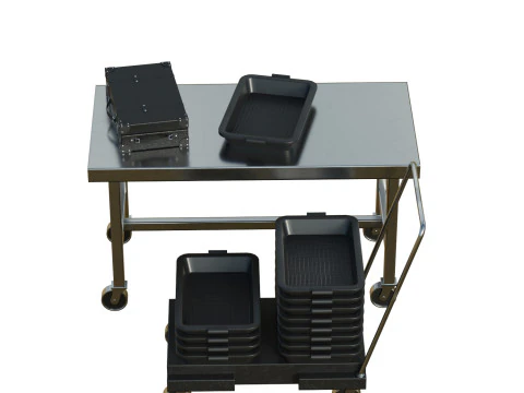 Airport Table Props 3D Model