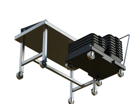 Airport Table Props 3D Model