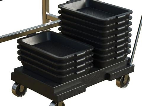 Airport Table Props 3D Model