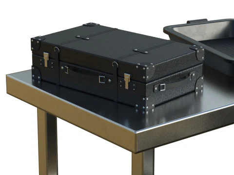 Airport Table Props 3D Model
