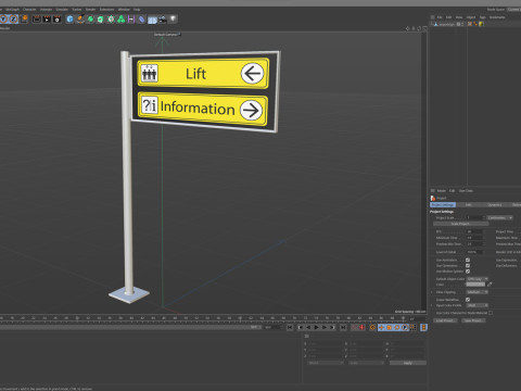 Airport Sign 3D Model