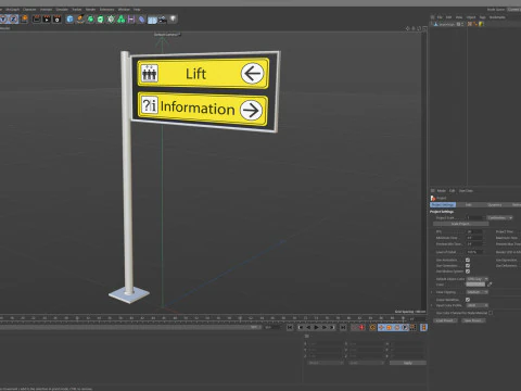 Airport Sign 3D Model