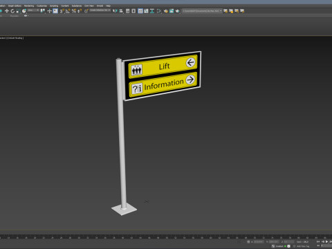 Airport Sign 3D Model