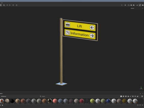 Airport Sign 3D Model