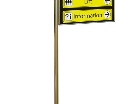 Airport Sign 3D Model