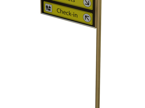 Airport Sign 3D Model