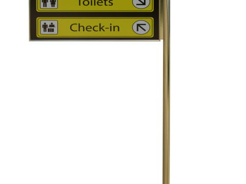 Airport Sign 3D Model