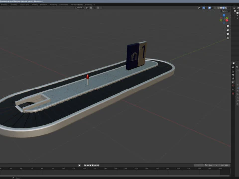 Karuzela bagażowa Model 3D