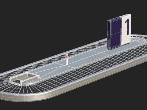 Baggage Carousel 3D Model