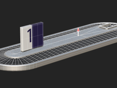 Baggage Carousel 3D Model