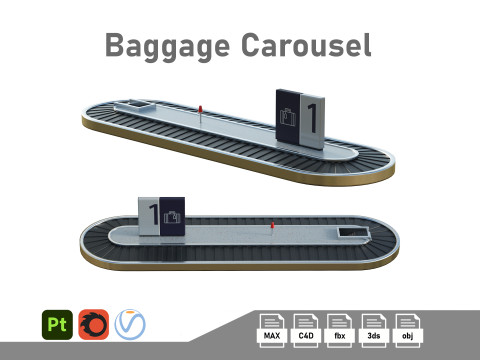 Baggage Carousel 3D Модель