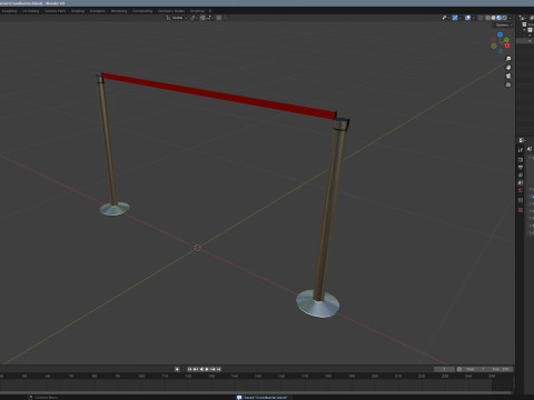 Airport Crowd Barrier 3Dモデル