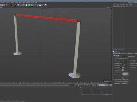 Airport Crowd Barrier 3D Model