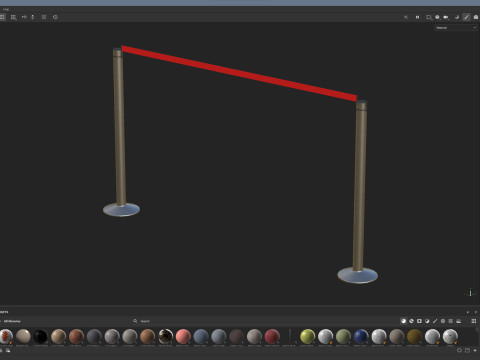 Airport Crowd Barrier 3Dモデル