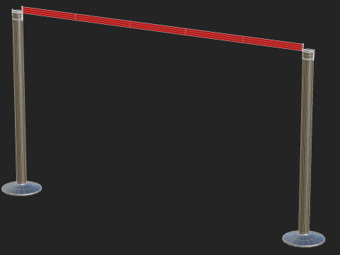 Airport Crowd Barrier 3Dモデル