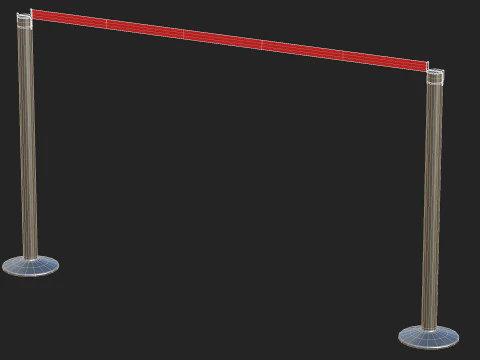 Airport Crowd Barrier 3D Model