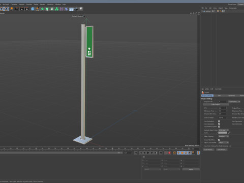 Exit Sign 3D Model