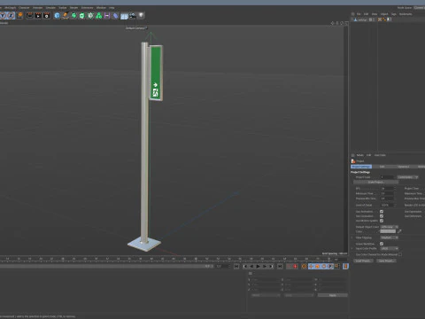 Sinal de sa&iacute;da Modelo 3D