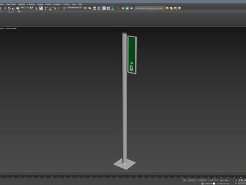 Exit Sign 3D Model