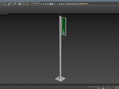 Sinal de sa&iacute;da Modelo 3D