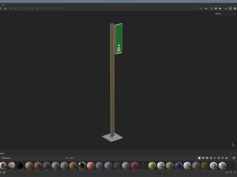 Exit Sign 3D Model