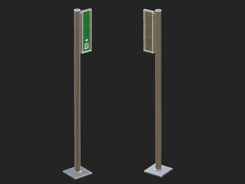 Exit Sign 3D Model