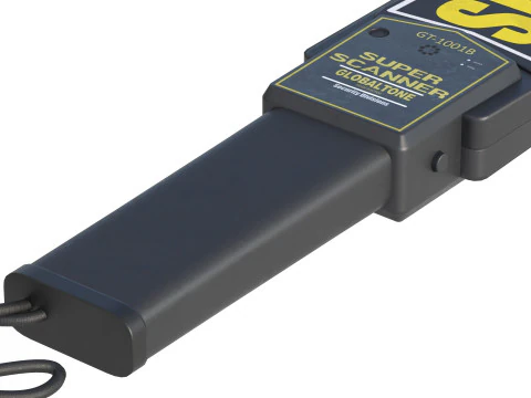 Handheld Security Metal Detector 3D Model