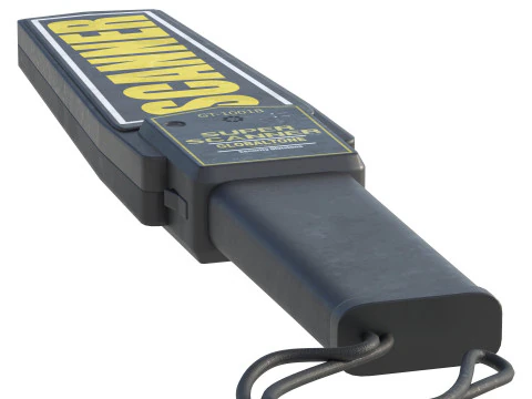 Handheld Security Metal Detector 3D Model