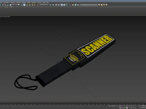Handheld Security Metal Detector 3D Model
