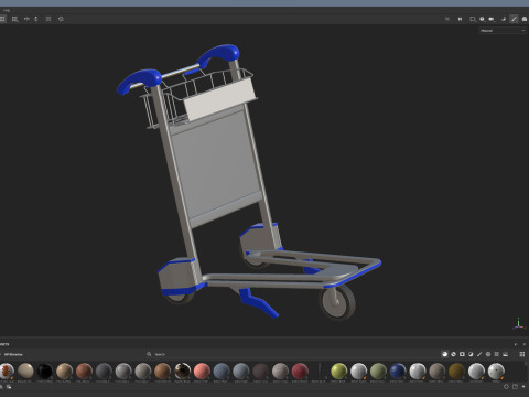 Luggage Trolley 3D Model