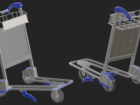 Luggage Trolley 3D Model