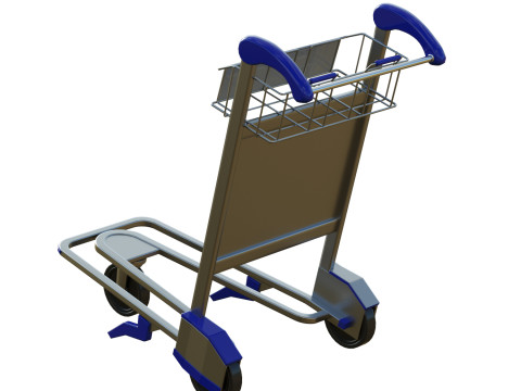 Luggage Trolley 3D Model