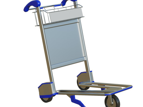 Luggage Trolley 3D Model