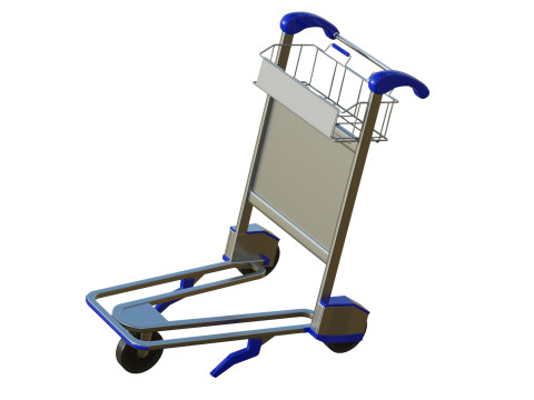 Luggage Trolley 3D Model