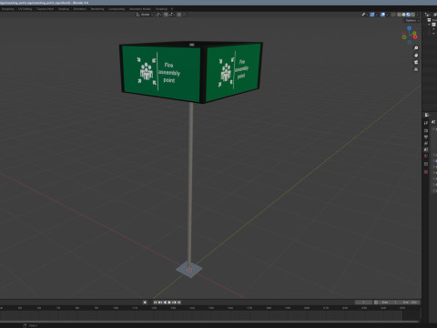 Meeting Point Sign 3D Модель