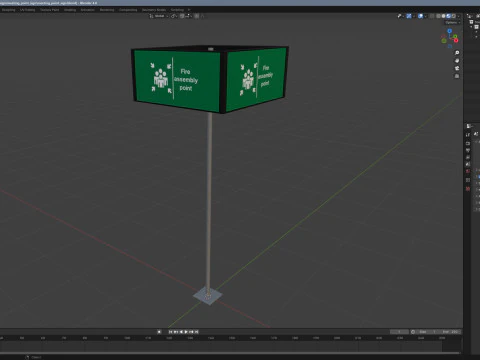 Placa de ponto de encontro Modelo 3D