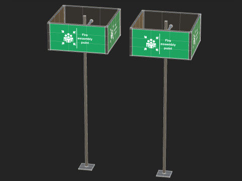 Meeting Point Sign 3D Модель