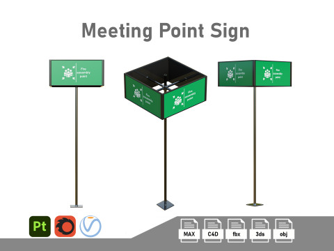 Meeting Point Sign Modelo 3D