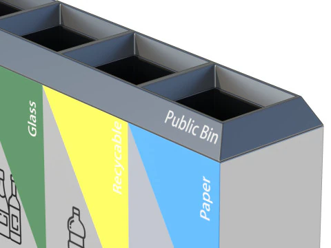 Public Recycling Station 3D Model