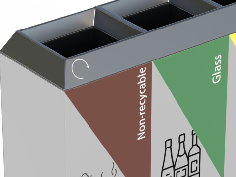 Public Recycling Station 3D Model