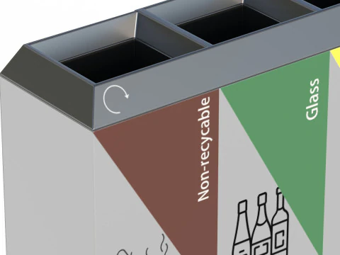 Public Recycling Station 3D Model
