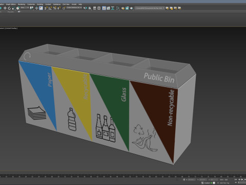 Public Recycling Station 3D Model