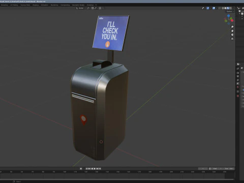 Self-checkin Kiosk 3D Model