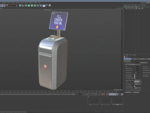 Self-checkin Kiosk 3D Model