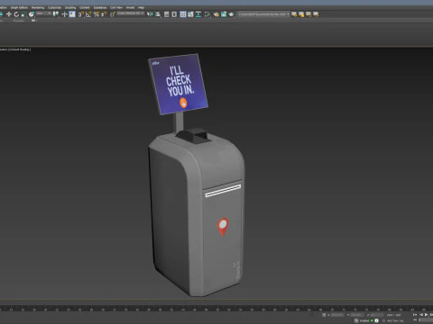 Self-checkin Kiosk 3D Model