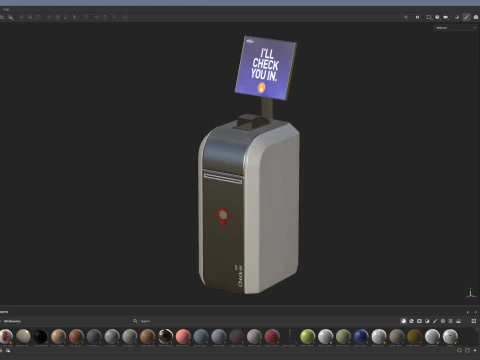 Self-checkin Kiosk 3D Model