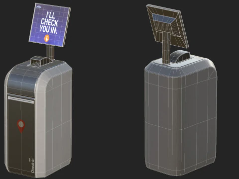 Self-checkin Kiosk 3D Model