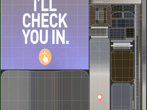 Self-checkin Kiosk 3D Model